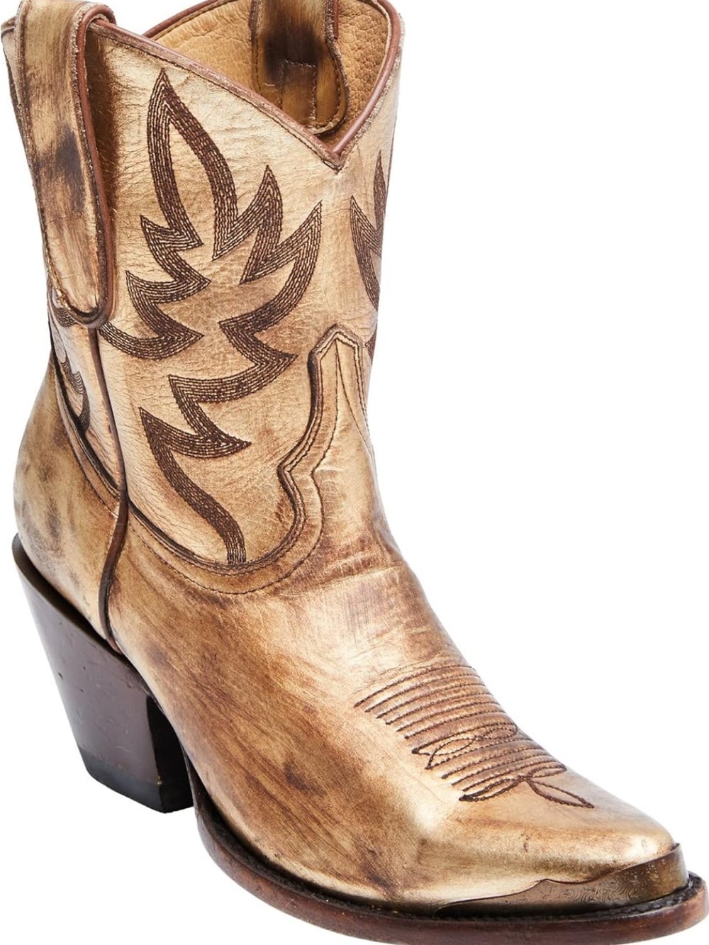 Beautiful copper leather western cowgirl boots